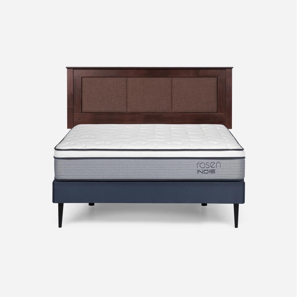 Cama Europea Rosen Indie / 2 Plazas / Base Normal + Respaldo Rachel image number 0.0