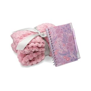 Set Manta Jacquard Belle Noite + Cuaderno Y Lápiz