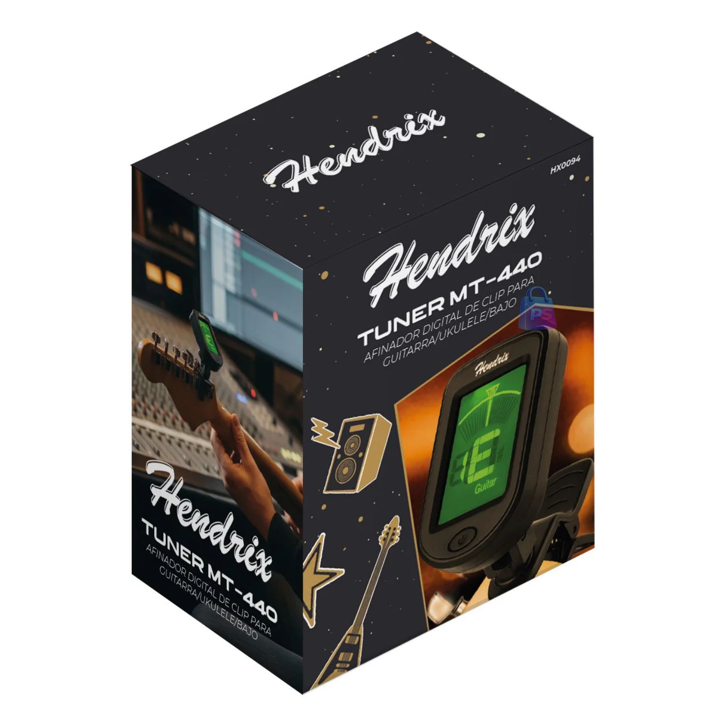 Afinador Digital Clip Cromatico 440hz Guitarra - Ps image number 2.0