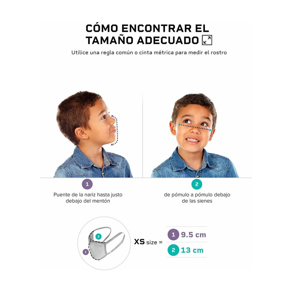 Mascara Filtrante Lavable Ni&ntilde;os Fu+ Black -xs Naroo Mask image number 7.0