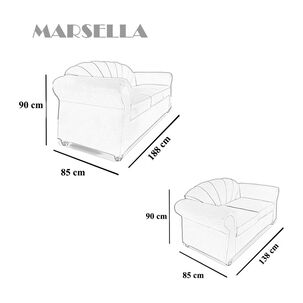 Juego De Living Elegant Marsella / 5 Cuerpos
