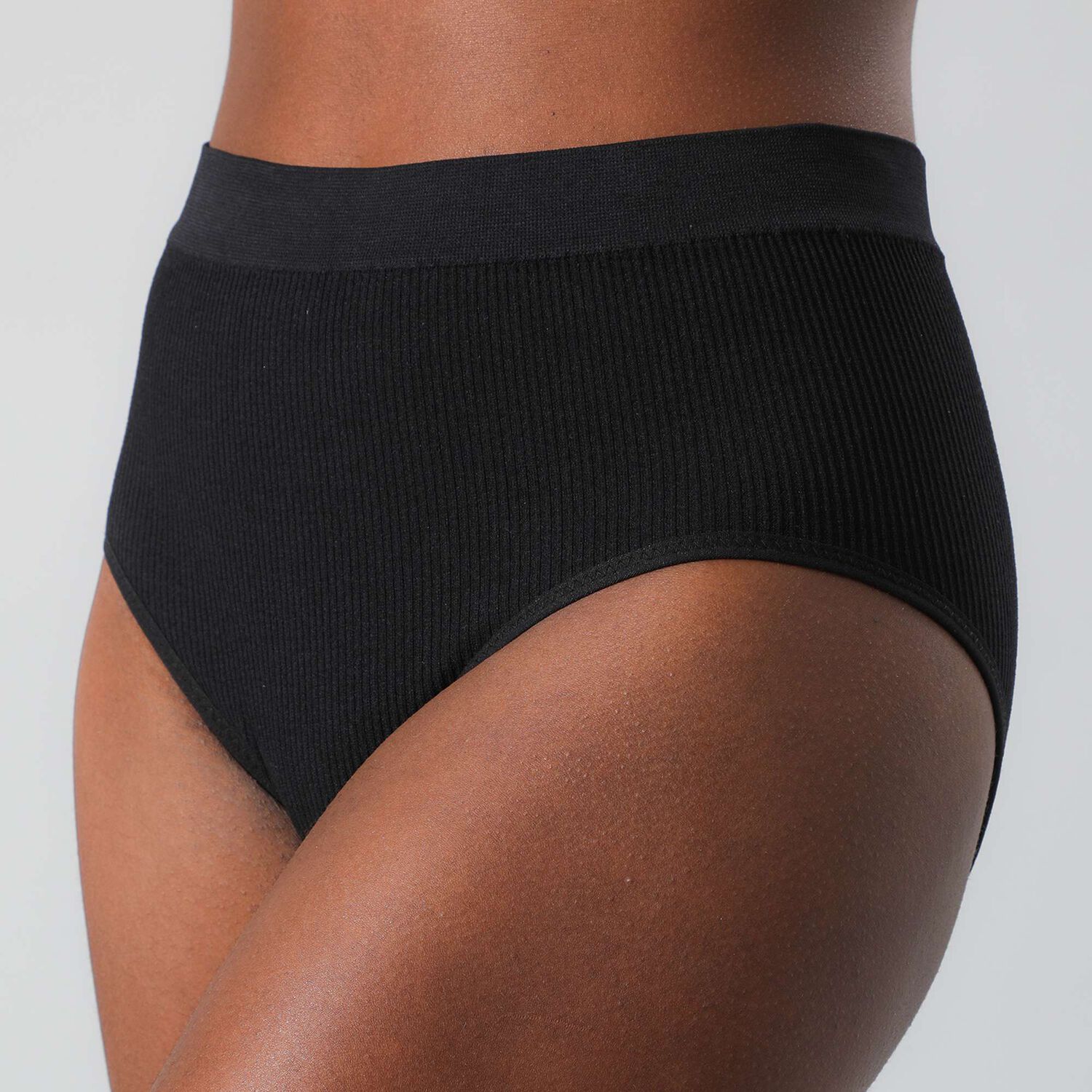 Pack 2x Calzon Alto Rib Sin Costuras Mujer Flores 25168-2 image number 3.0