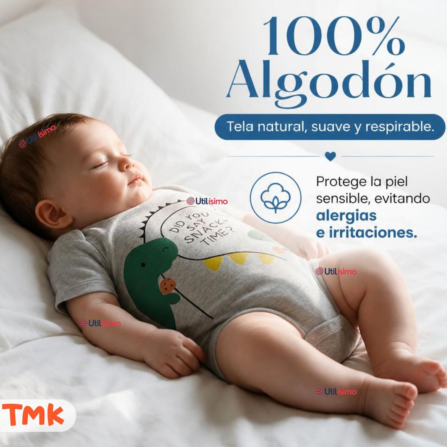 Pack 5 Bodys Manga Corta 100% Algod&oacute;n Tedmimak Ni&ntilde;o Little Adventurer image number 4.0