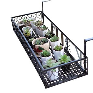 Jardinera Exterior De Barandilla Para Balc&oacute;n 50x20x12 Cm