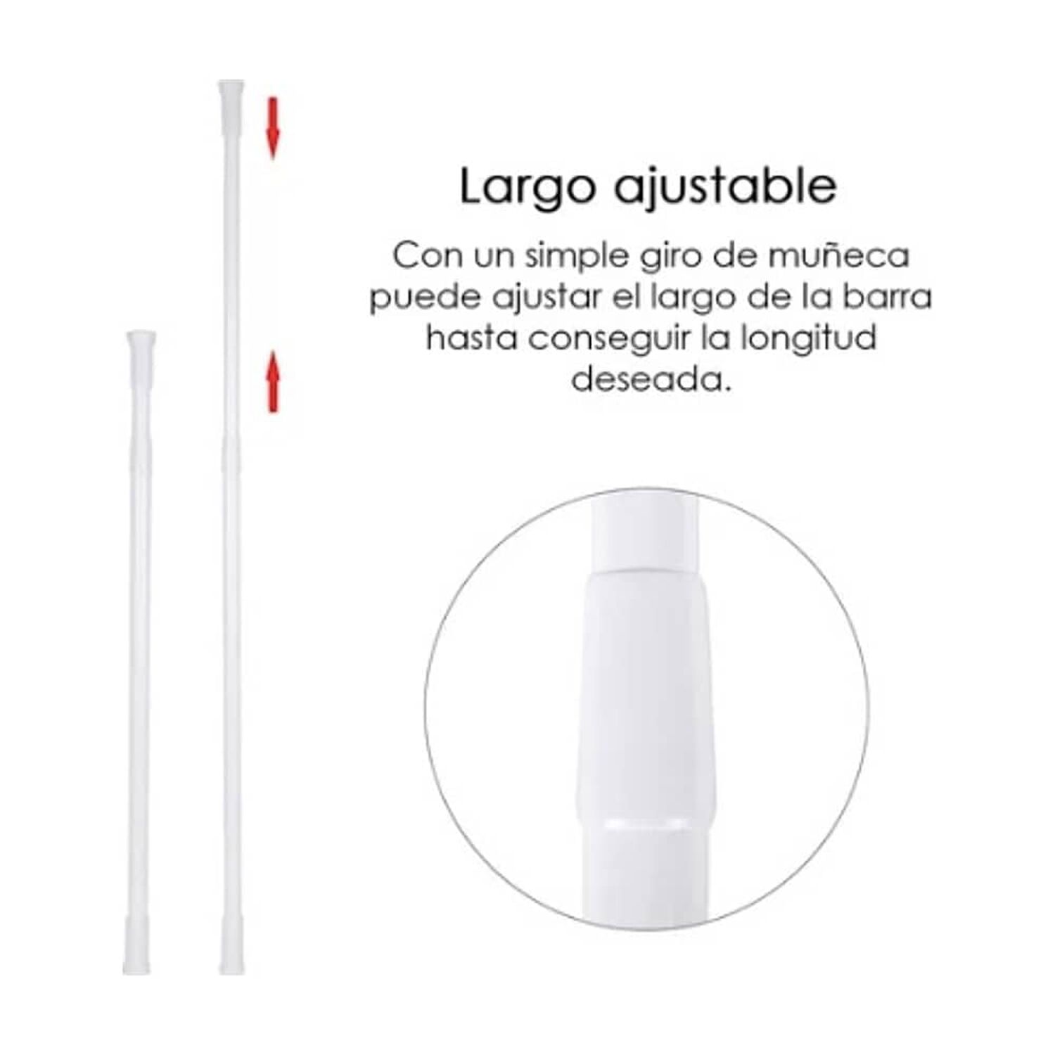 Barra Extensible 40 Cm X 70 Cm Blanca image number 2.0