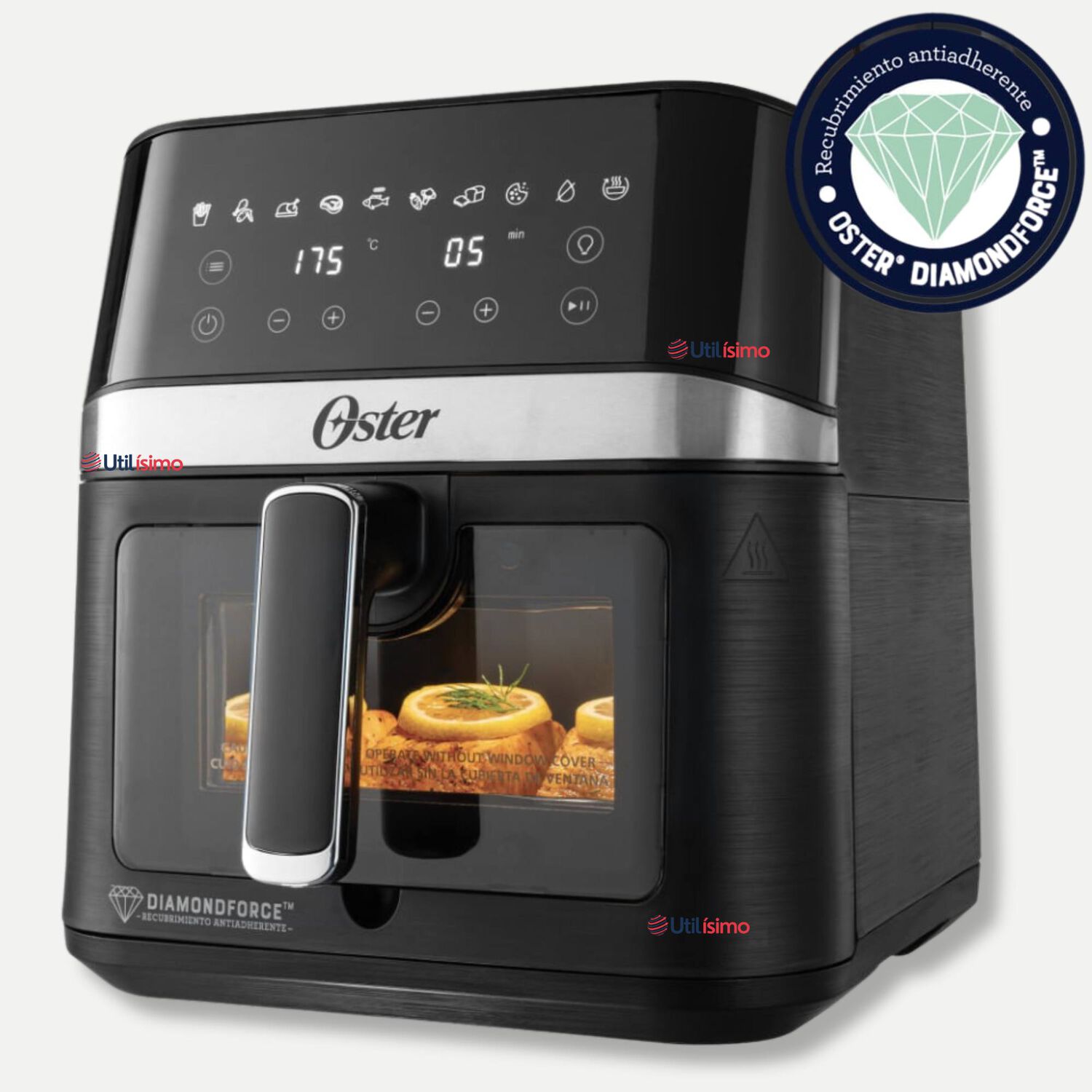 Oster Freidora De Aire Digital, Recubrimiento Oster Diamondforce, 6l De Capacidad, 10 Programas Autom&aacute;ticos, Ckstaf60wddf image number 0.0