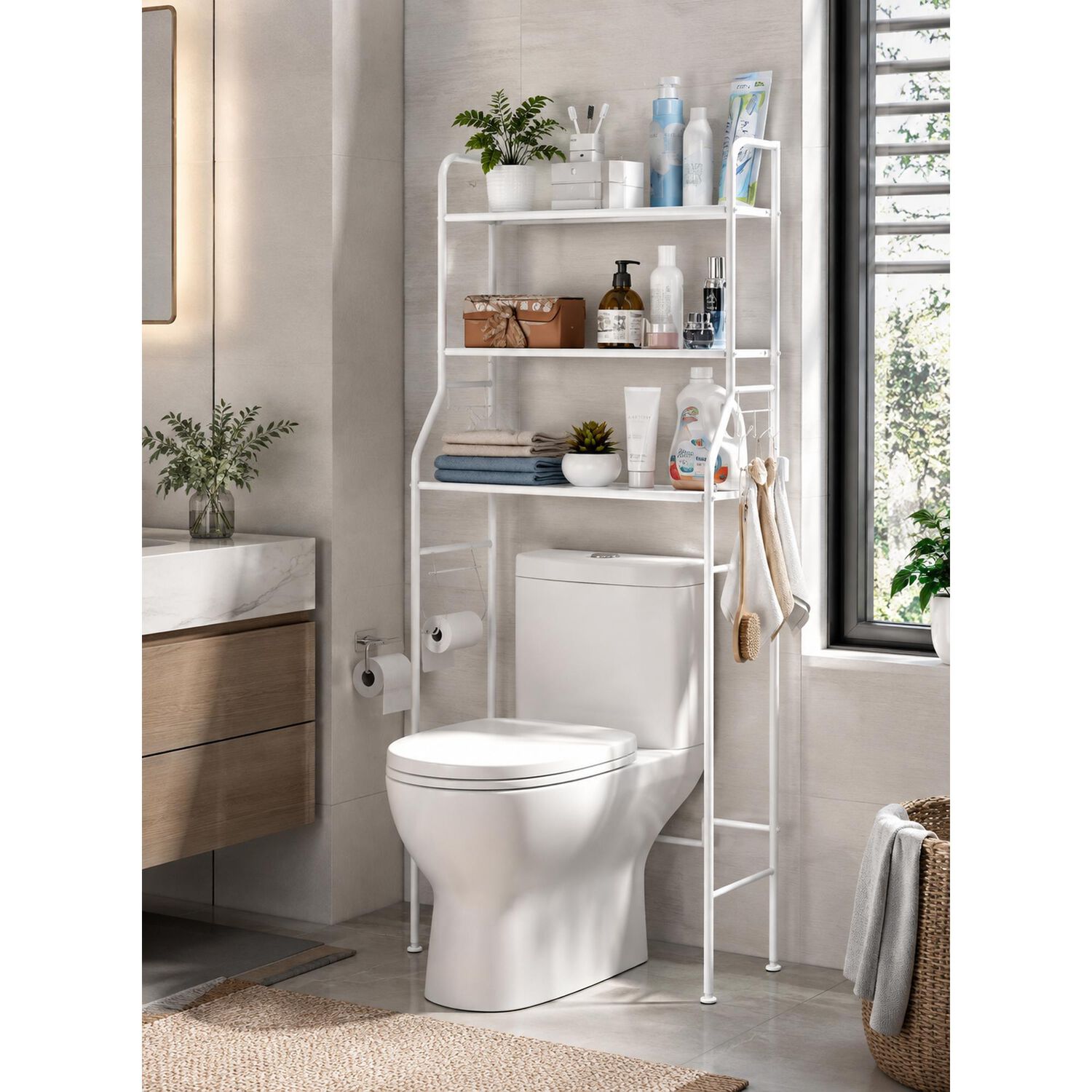 Estante Organizador De Ba&ntilde;o 3 Niveles Multifuncional image number 2.0