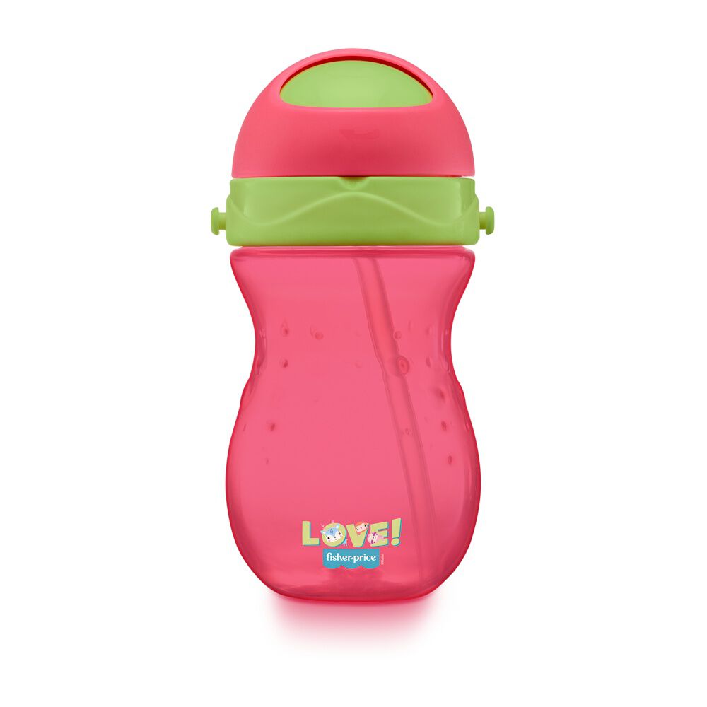 Vaso Bombilla Fisher Price Playful 360 Ml Rosa Bb1019 image number 2.0