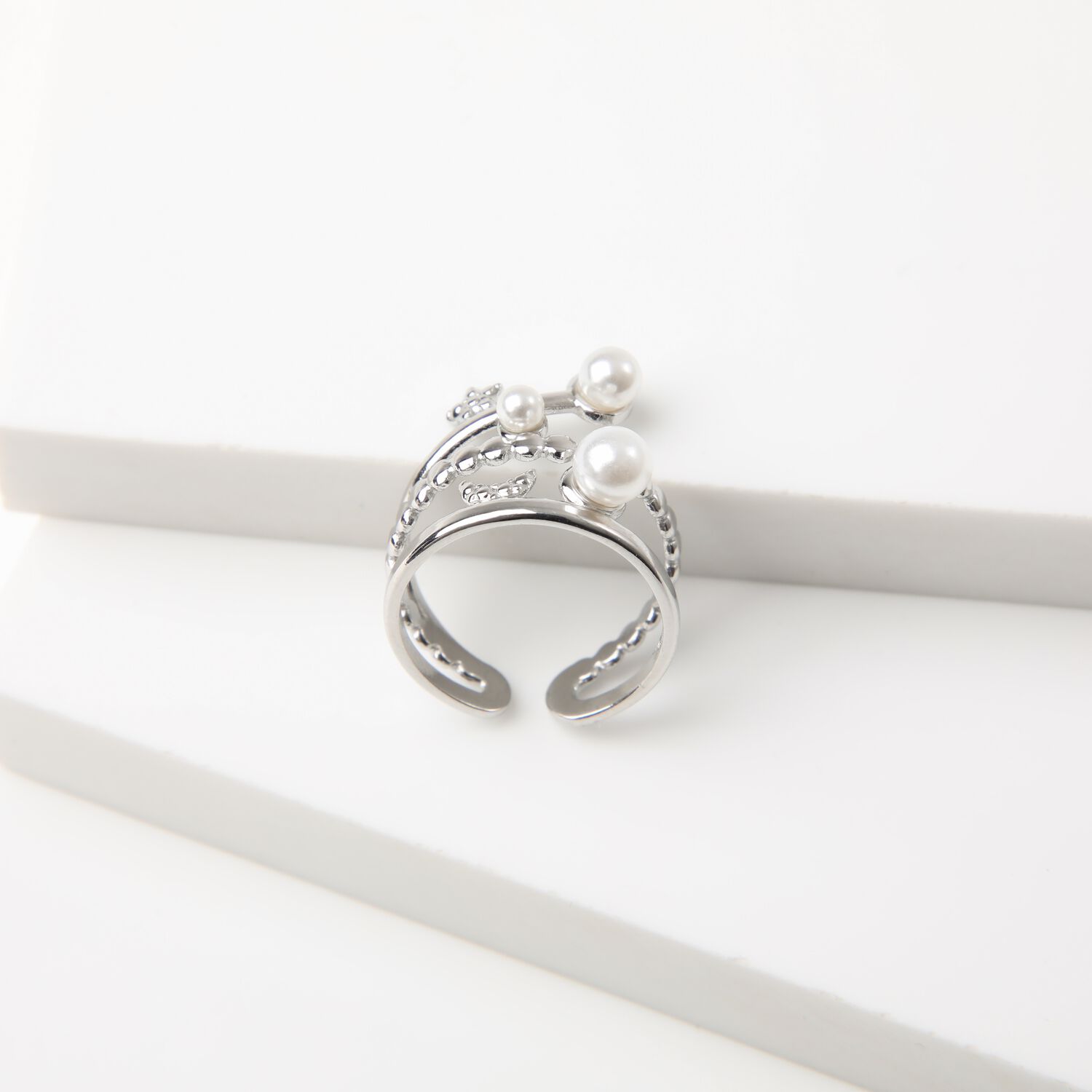 Anillo 19v69 Plateado Mujer Str166 image number 0.0