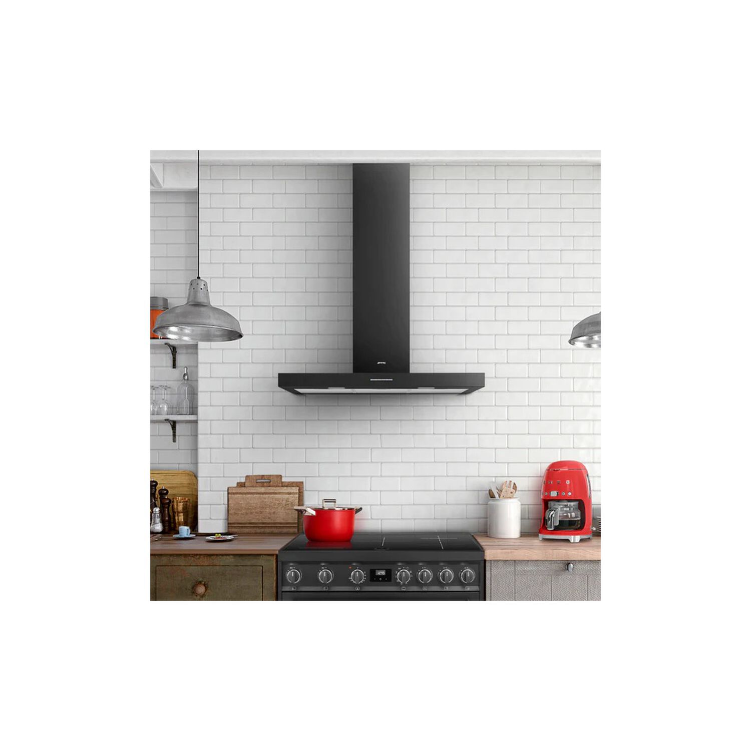 Campana Cocina Smeg Decorativa 90cm Kbt900ne image number 1.0