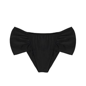 Bikini Calzón Con Laterales Drapeados Negro