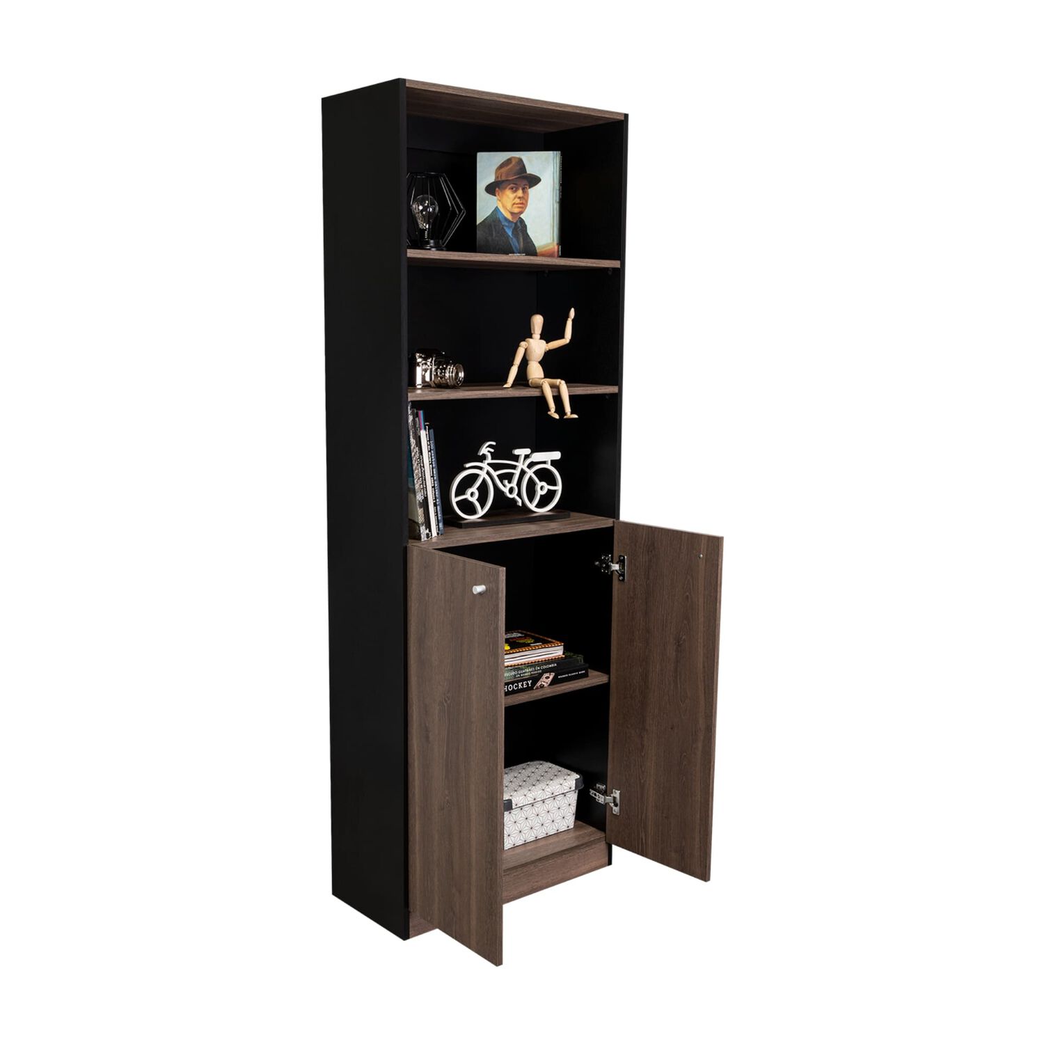 Estante Organizador De Libros 2 Puertas 180,6x62,8x29,9 Cm image number 1.0