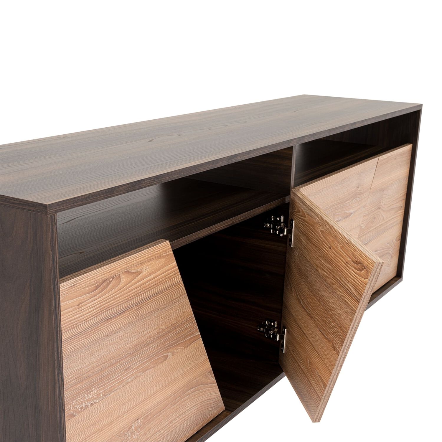 Rack Tv 70" 4 Puertas Fm-010c Cafe Claro Y Caf&eacute; Oscuro image number 4.0