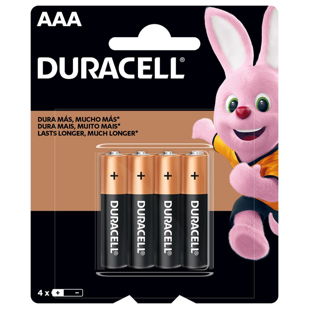 Pilas Alcalinas Aaa 4 Un. - Duracell image number 0.0