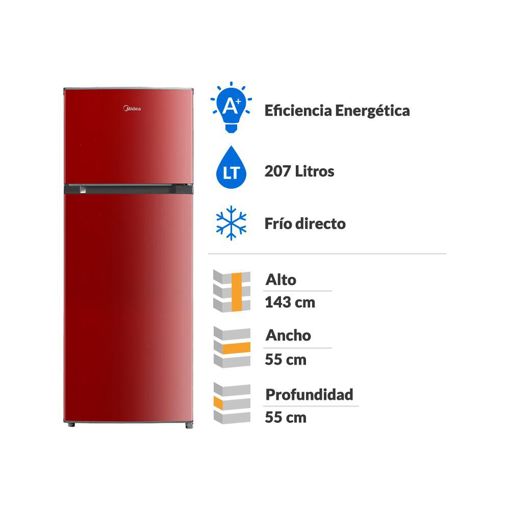 Refrigerador Top Freezer Midea MDRT294FGE13 / Frío Directo / 207 Litros / A+ image number 1.0
