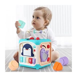 Cubo Did&aacute;ctico Infantil Actividades Beb&eacute; Aprendizaje Motor