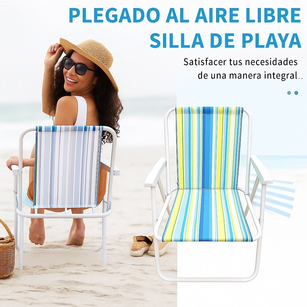 Silla Plegable Camping Picnic Piscina Verano Playa Port&aacute;til image number 7.0