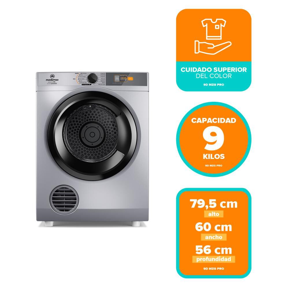 Secadora De Ropa Mademsa 9dmzg Pro / 9 Kilos image number 7.0