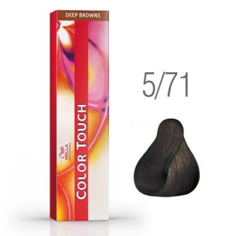 Tinte Para Cabello Wella Color Touch 5/71 Casta&ntilde;o Claro Marron Ceniza 60ml image number 2.0