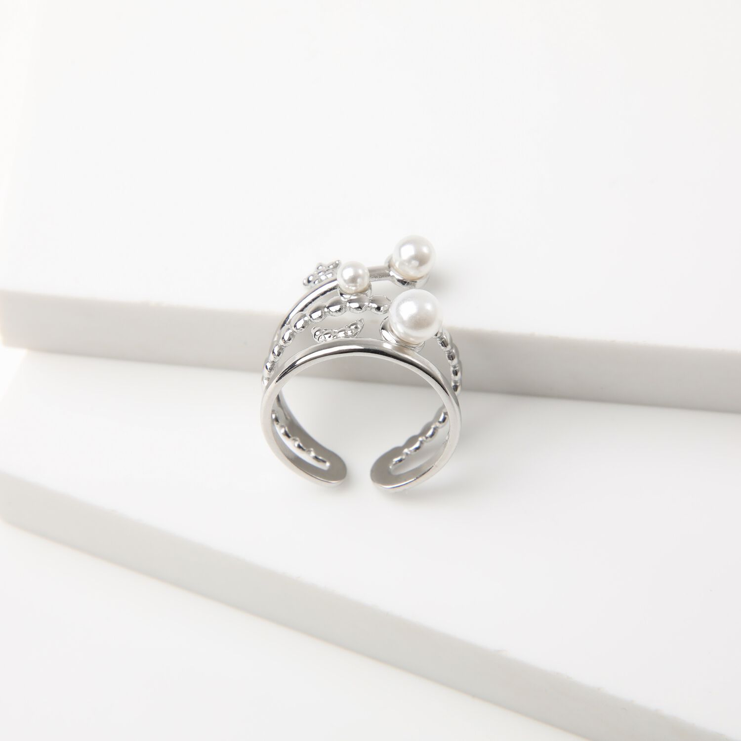 Anillo 19v69 Plateado Mujer Str166