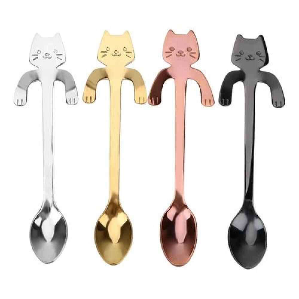 Set Pack 4 Cucharas Gatito Cut Kawaii Nekospoon image number 0.0