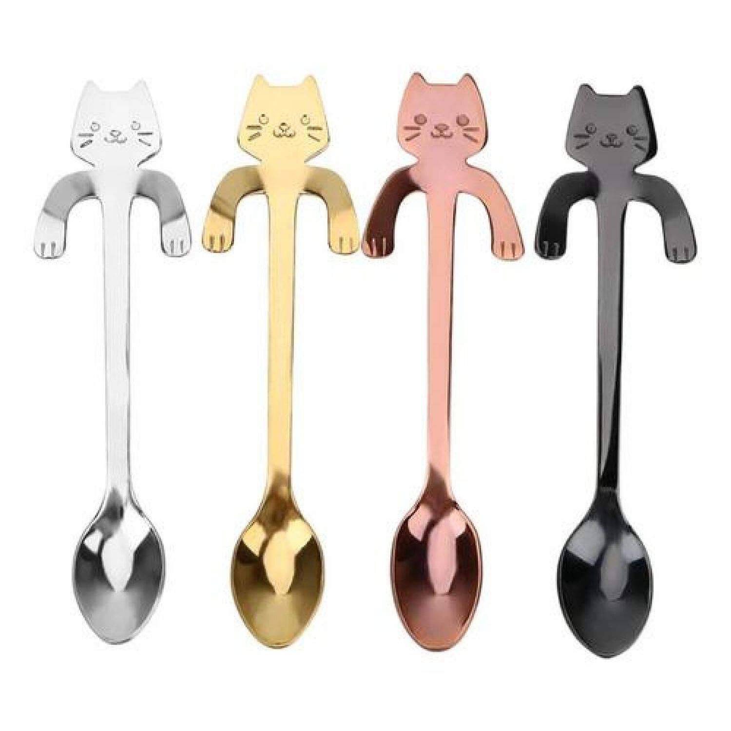 Set Pack 4 Cucharas Gatito Cut Kawaii Nekospoon image number 0.0