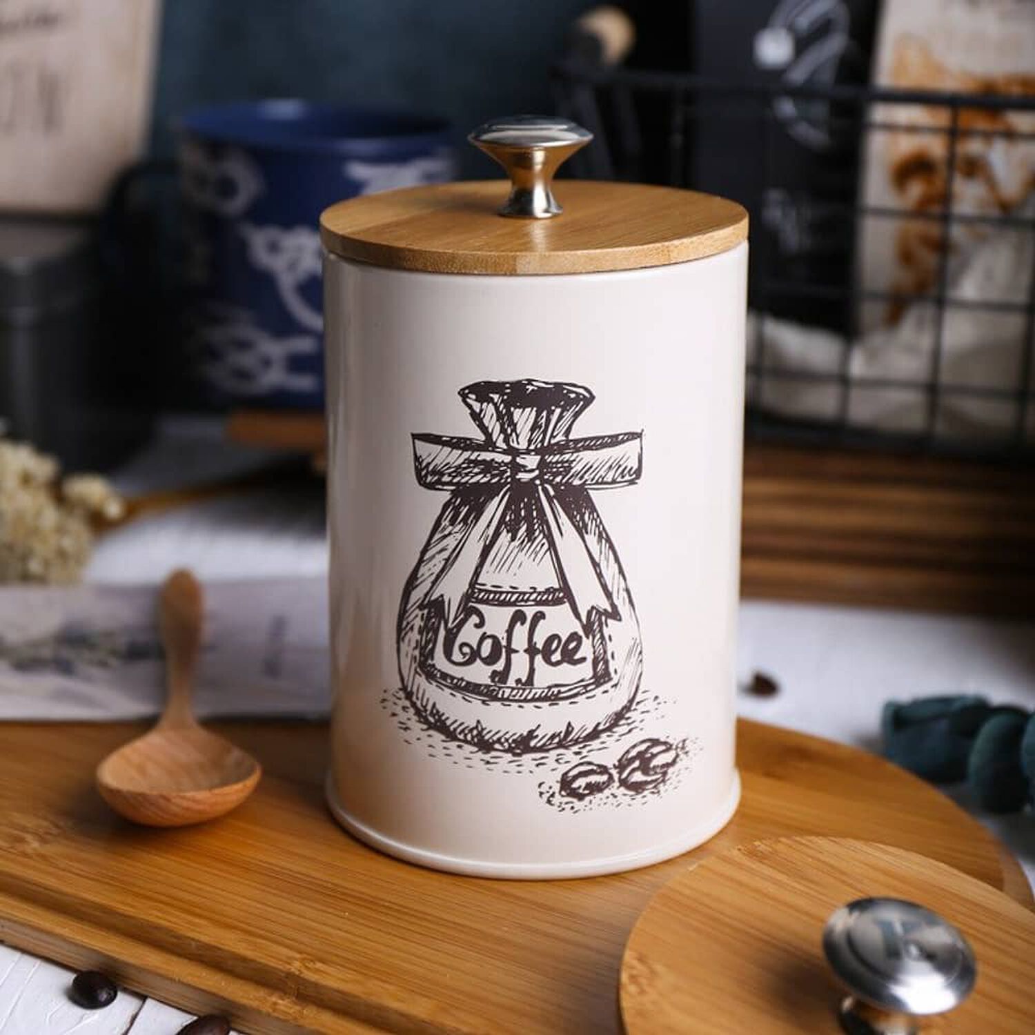 Set De 3 Canister De Cocina - Dise&ntilde;o Dibujo image number 3.0