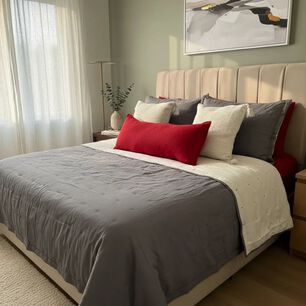 Set Renovaci&oacute;n Dormitorio Gris & Blanco | 7 Piezas