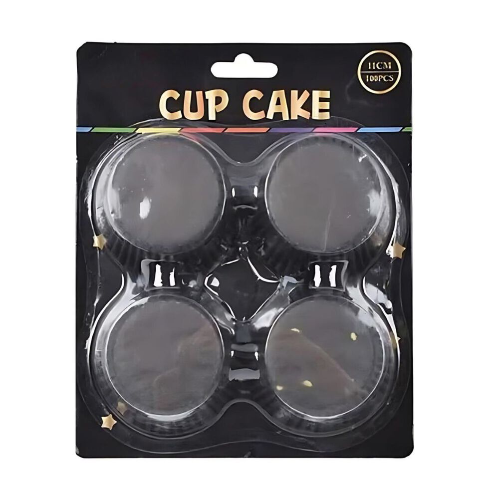 Moldes Cupcakes Papel Color Negro 48un Cotillon Celebración image number 3.0