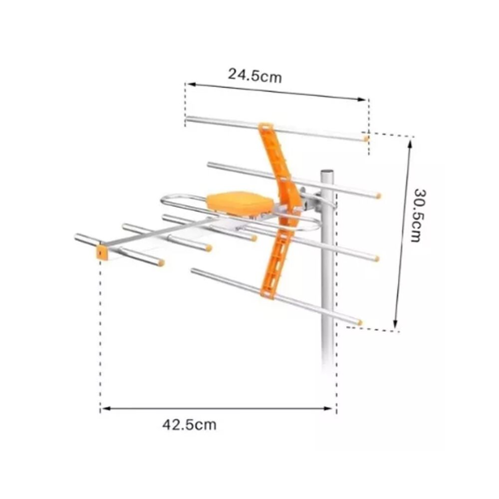 Antena Tv Digital Para Dvbt2 Hdtv Isdbt Atsc Tv image number 4.0