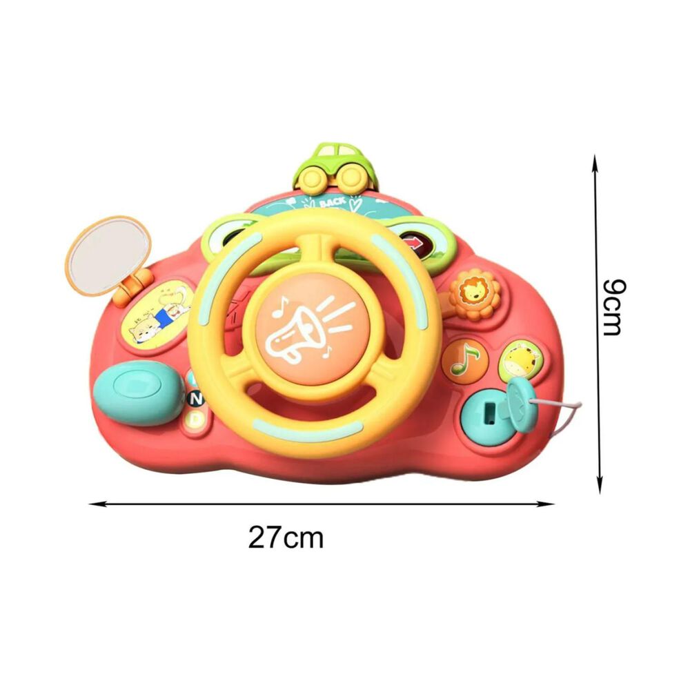 Juguete Simulador Volante Interactivo Sonido Rosa Infantil image number 1.0