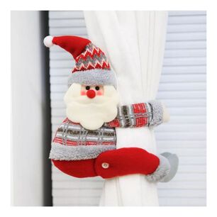 Mu&ntilde;eco Adorno De Navidad Para Cortina Santa