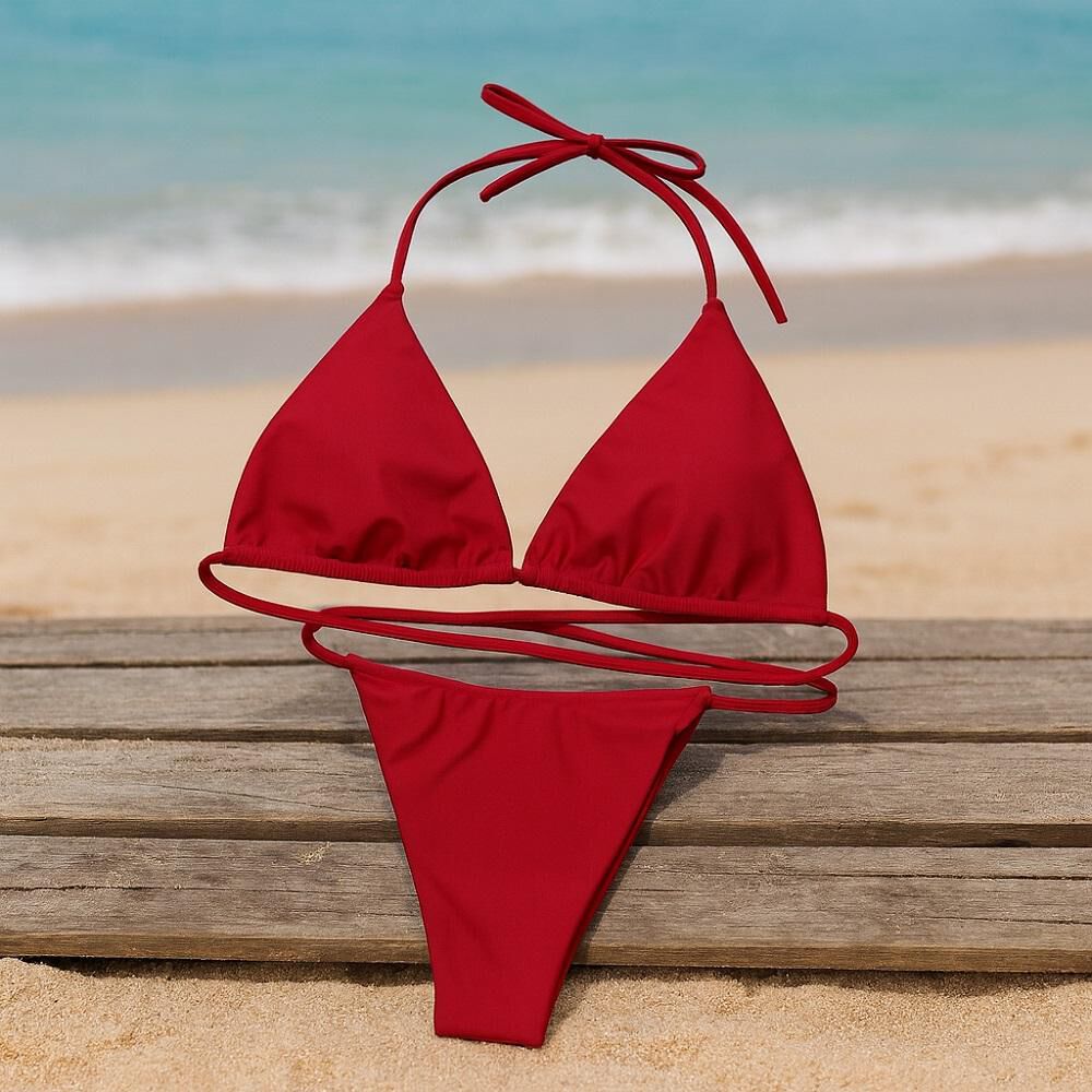 Traje De Baño Mujer Con Realce Minibikini Brasileño 2022 image number 9.0