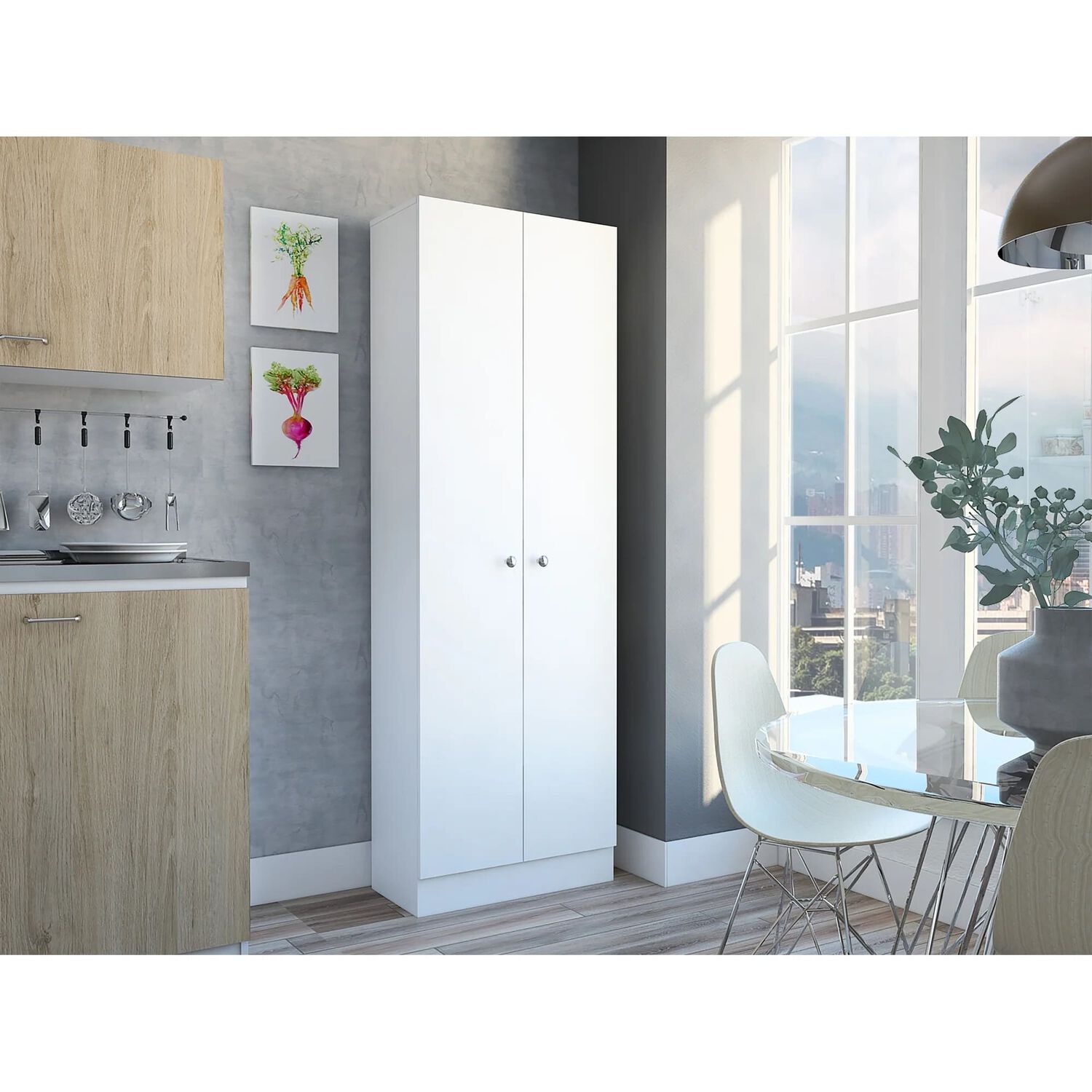 Estante Organizador Wc 2 Puertas Fm-010b - Blanco image number 6.0