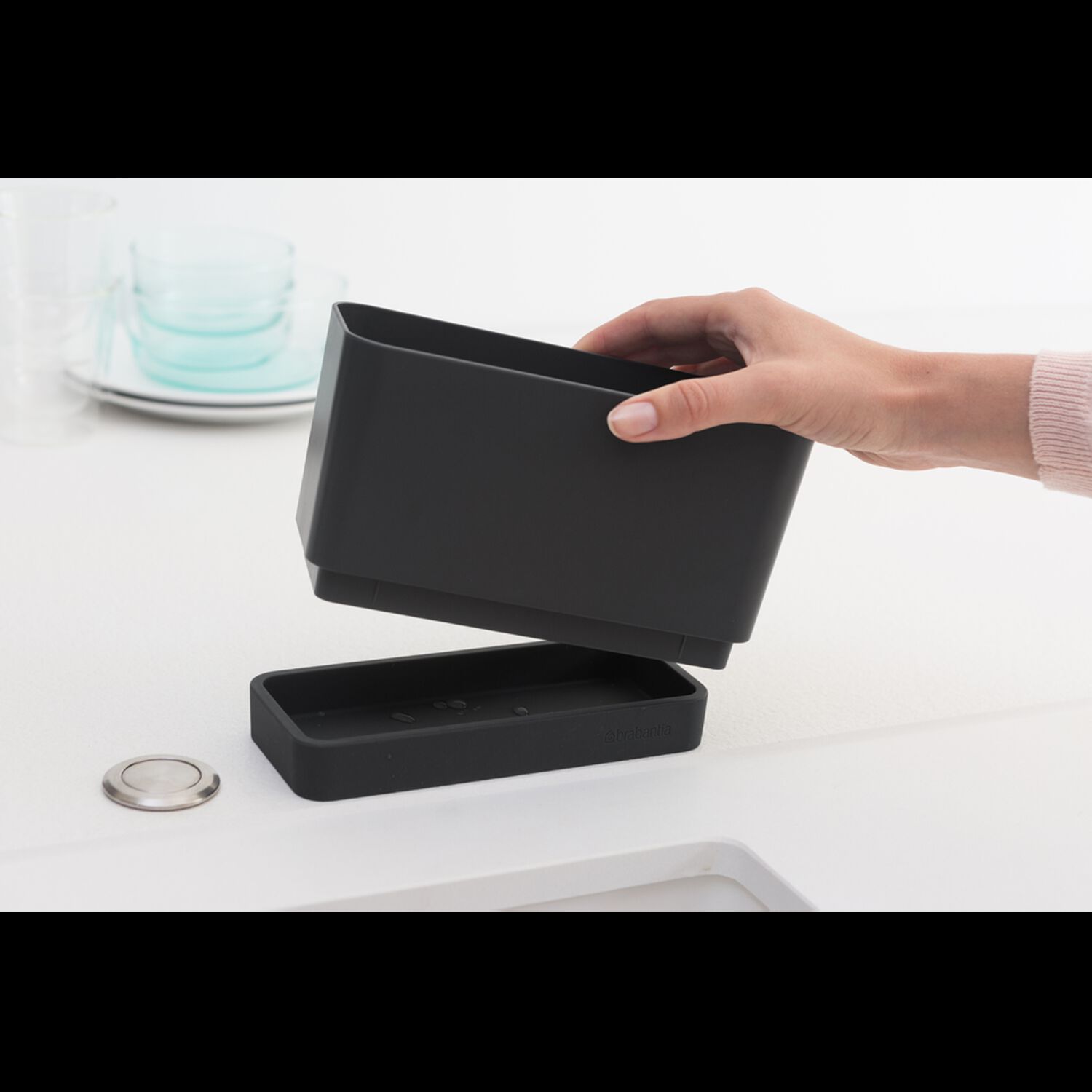 Organizador Para Lavaplatos Sinkside Dark Grey image number 3.0