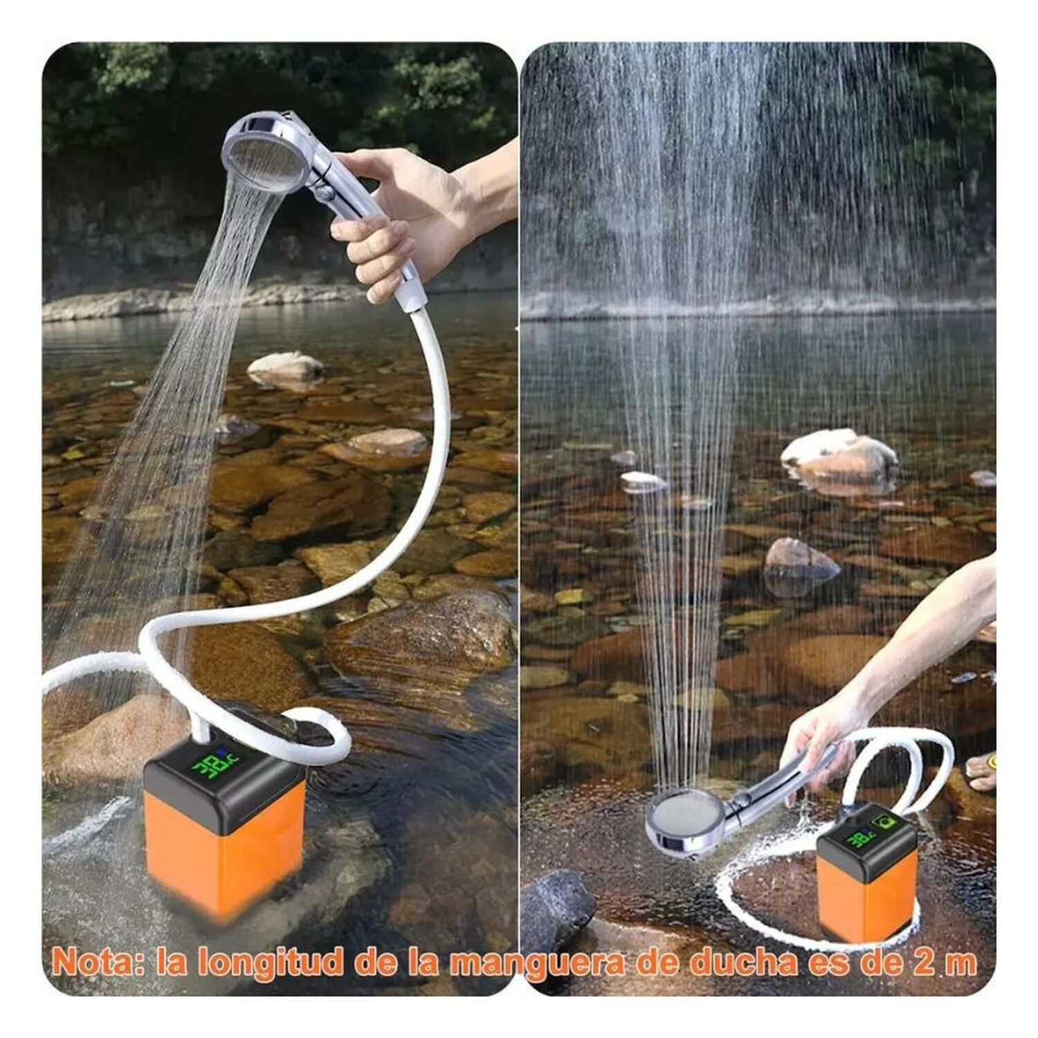Ducha Portatil Recargable Exterior Camping Viajes Usb image number 4.0