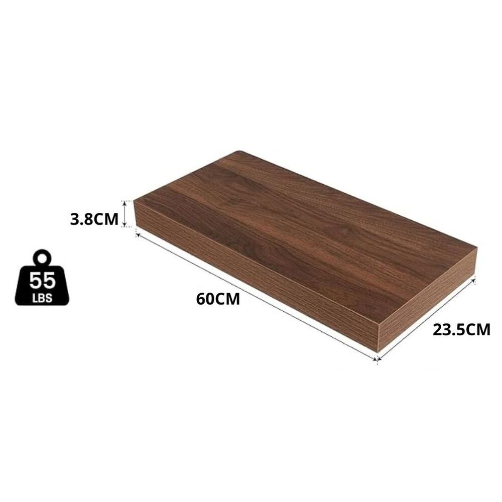 Repisa Estante Flotante Decorativa Cafe 60x23.5x3.8cm image number 4.0