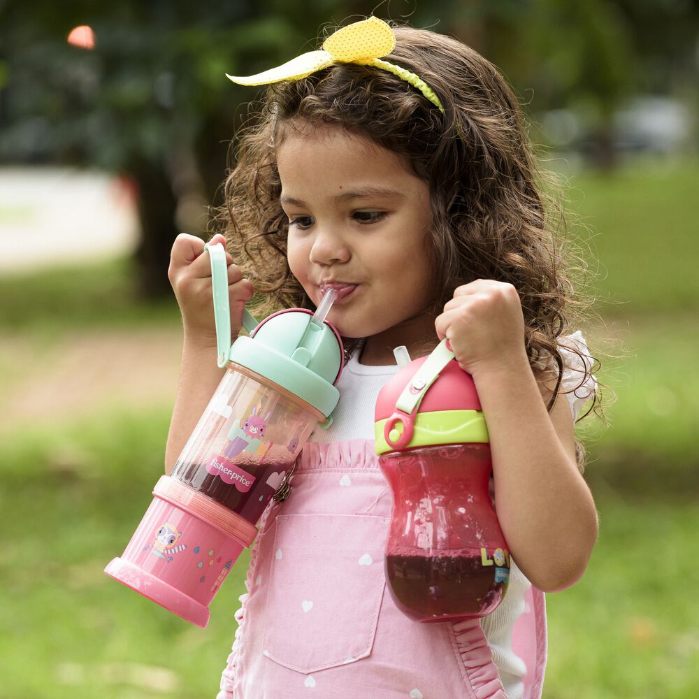 Vaso Porta Snack Fisher Price Playfyl Rosa Sunset Bb1013 image number 5.0