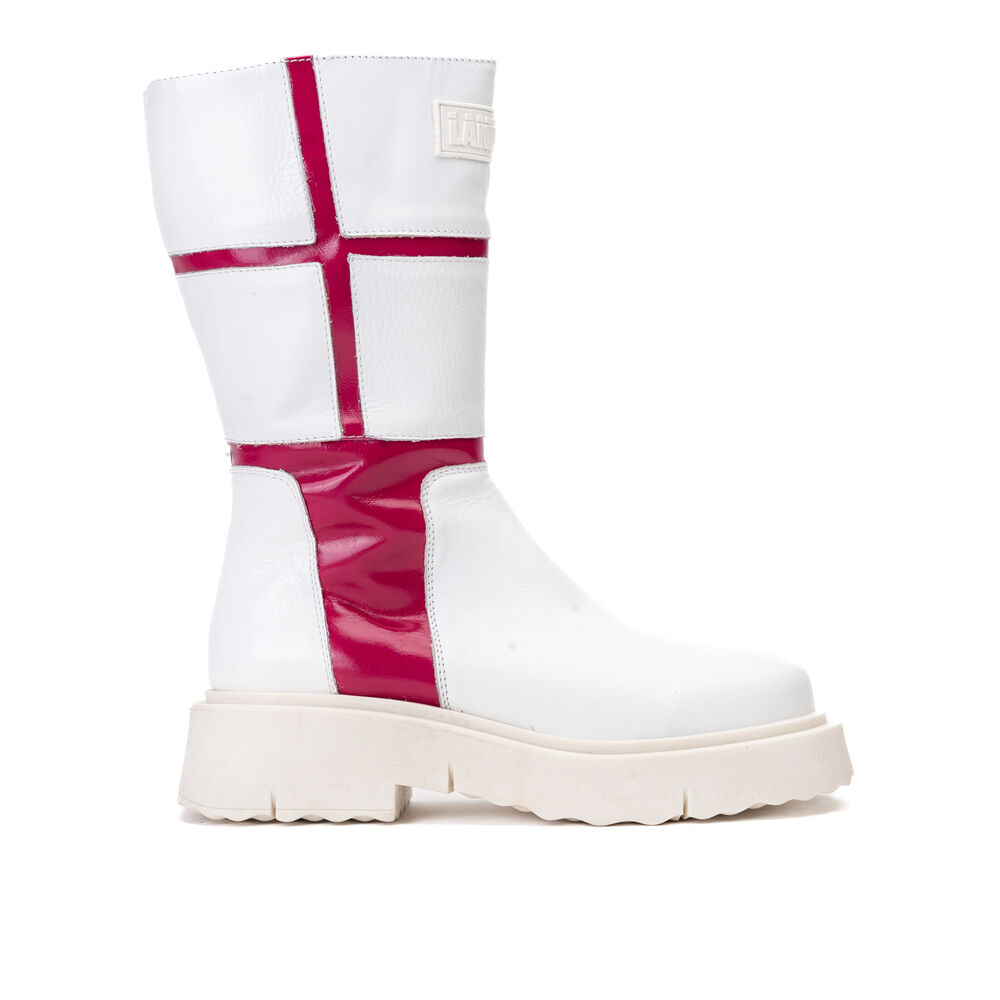 Bota Cuero Rea Blanco Fucsia Landazuri image number 0.0