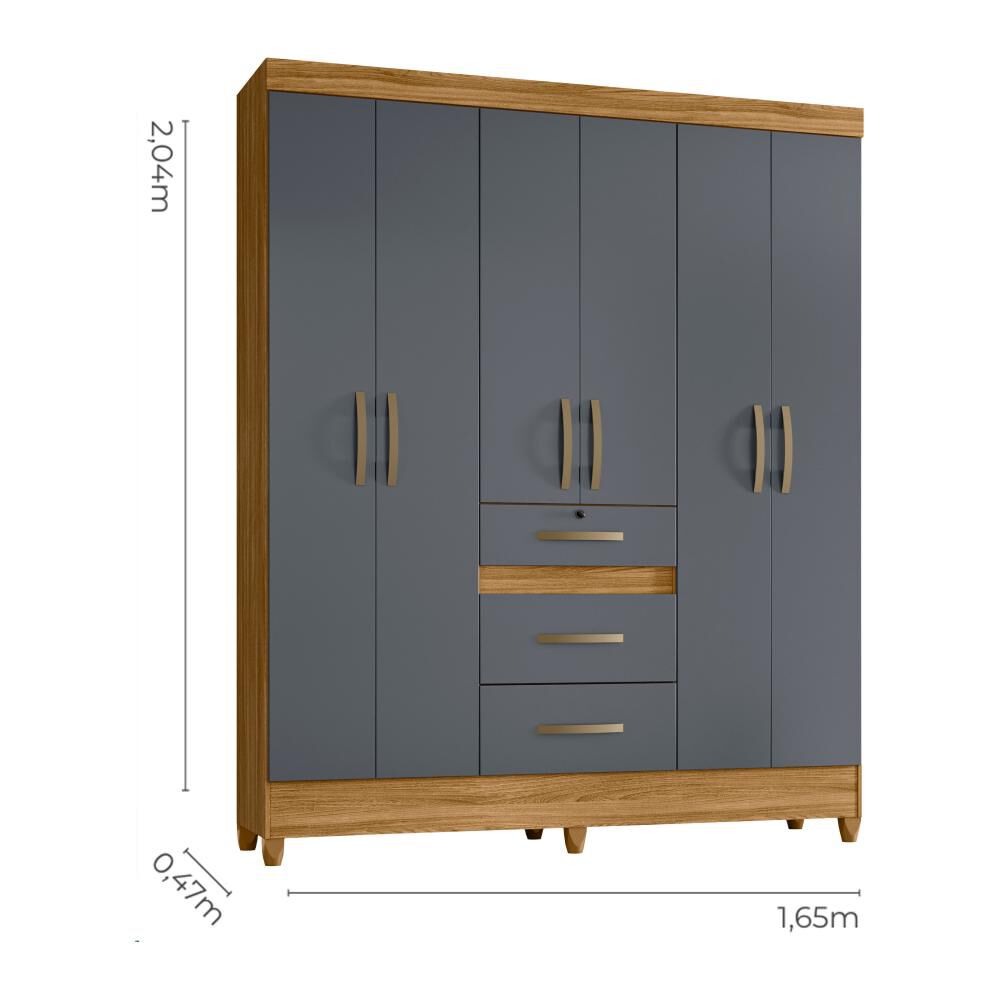 Clóset Di Poretti Design Itatiba / 6 Puertas / 3 Cajones image number 1.0