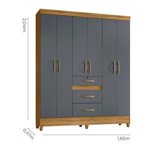 Clóset Di Poretti Design Itatiba / 6 Puertas / 3 Cajones