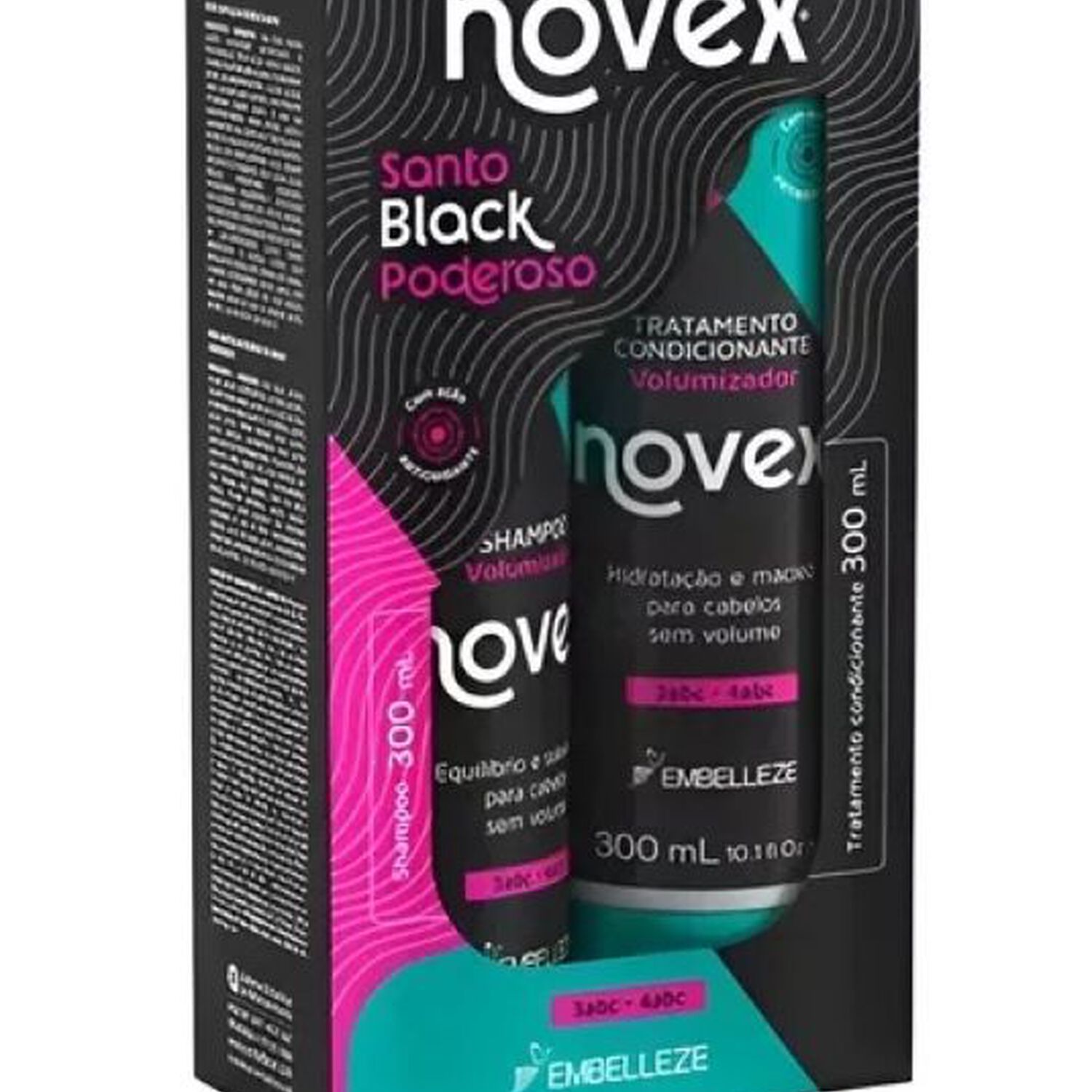 Kit Shampoo Y Acondicionador Santo Black 2x300ml. image number 1.0