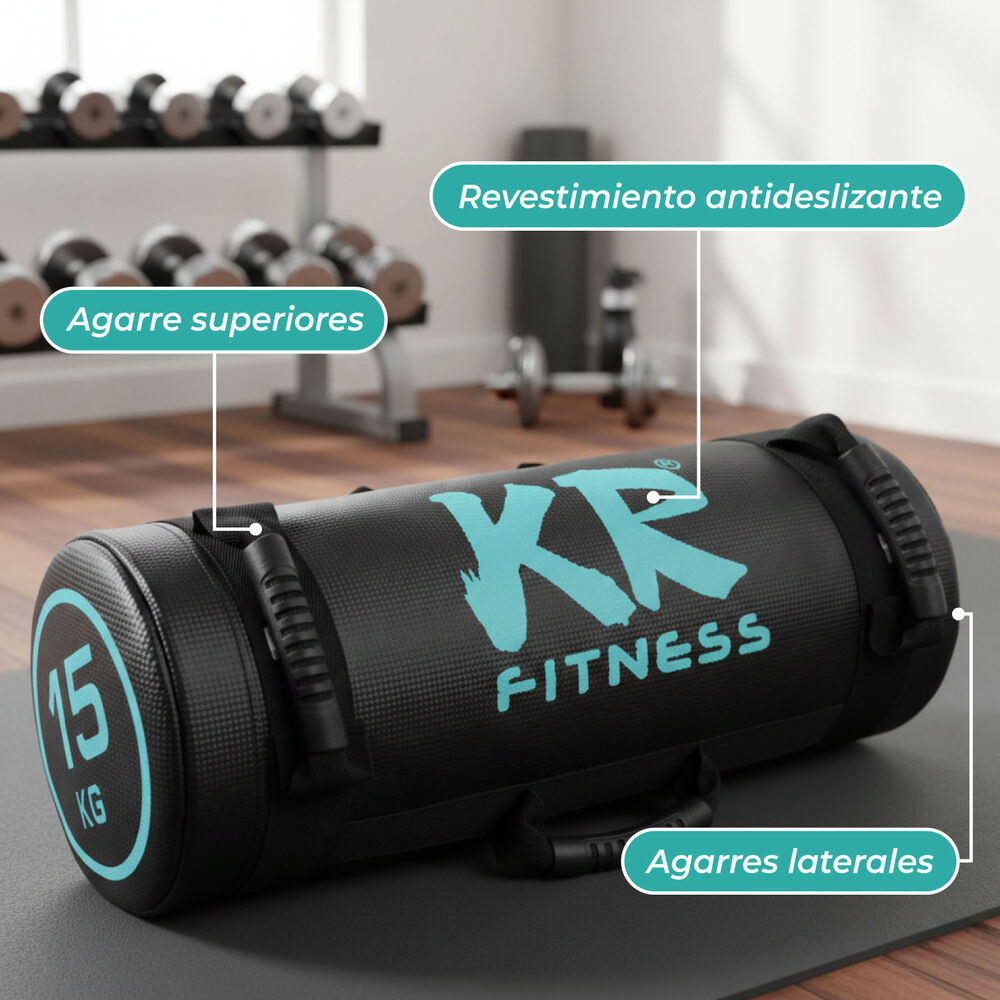Saco Con Peso 15kg Bulgaro Entrenamiento Crossfit Box Otros image number 5.0