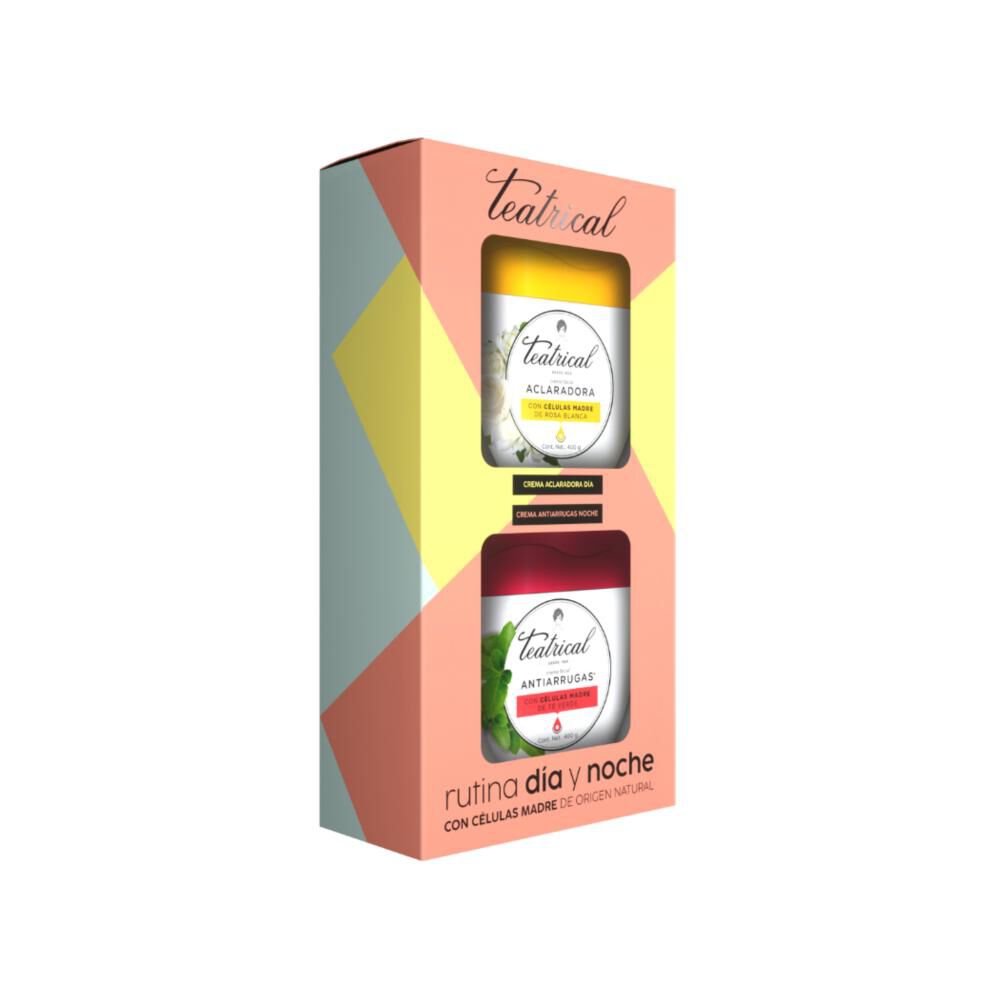 Pack Teatrical Crema Aclarante 100 Gr + Antiarrugas 100 Gr image number 1.0