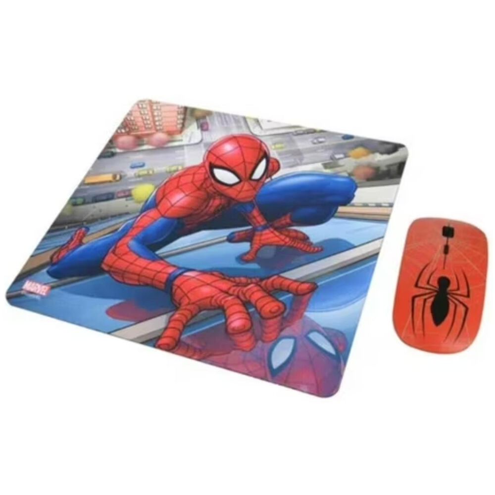 Kit Mouse Inalambrico Usb 3b Y Mousepad Spider Man image number 2.0