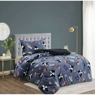 Cobertor Cubrecama Con Chiporro Plaza Y Media Infantil. Perro