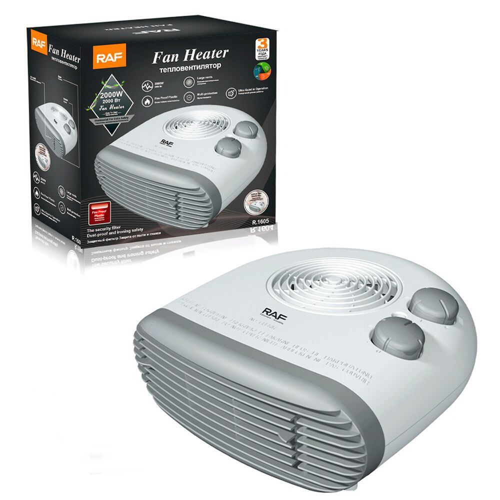 Calefactor De Ventilador Portátil Silencioso 9x25x27cm image number 2.0