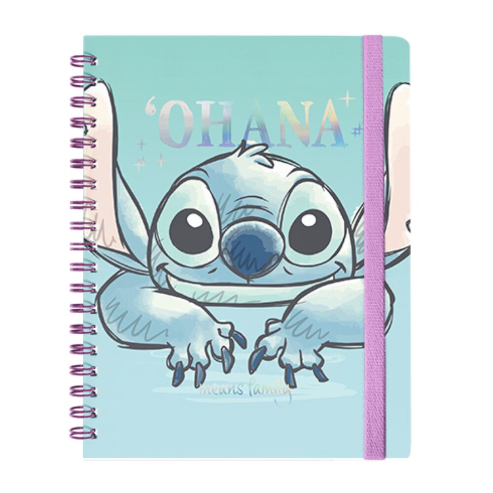 Mooving Libreta Espiral Stitch Hojas Lineadas A5 96 Hojas - Azul image number 0.0