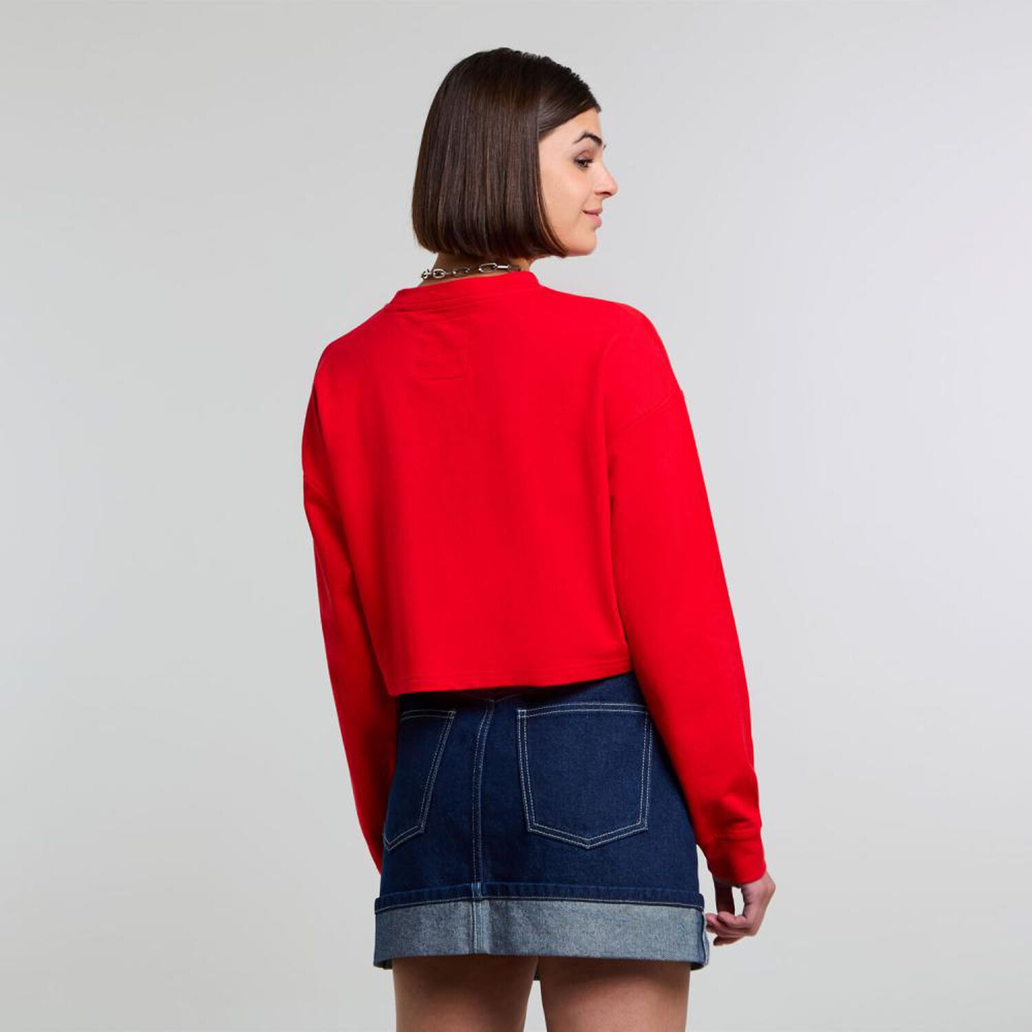 Poler&oacute;n Crop Top Manga Larga Cuello Redondo Mujer Rolly Go image number 3.0