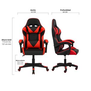 Silla Gamer Rocket Rojo Negro Silla Gamer Rocket Rojo Negro
